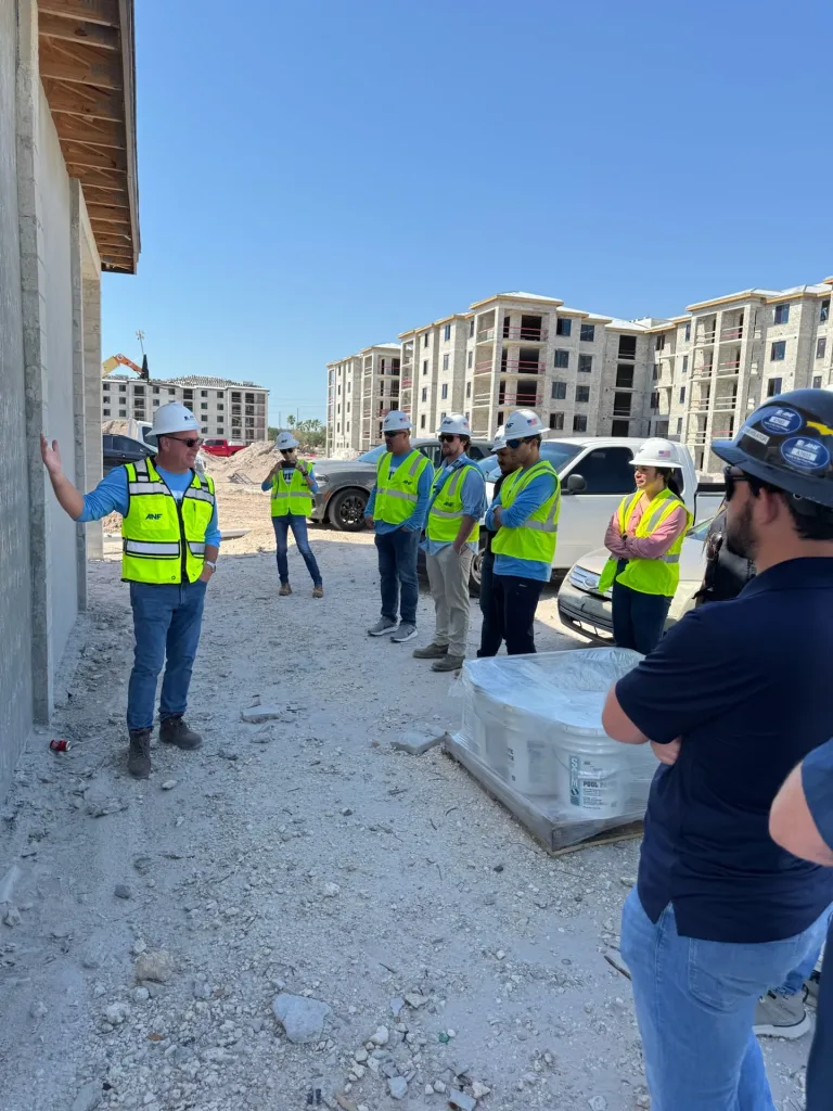 ANF leader guiding an ANF Build U jobsite tour