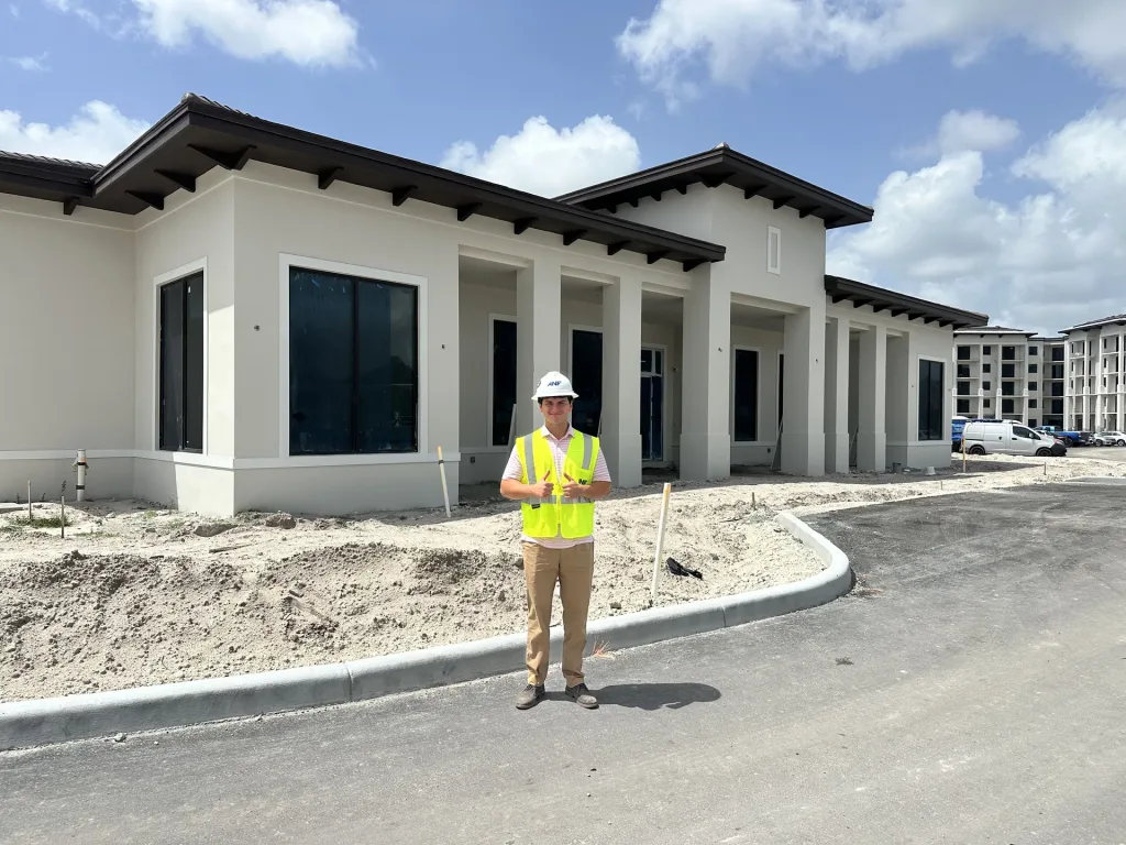 ANF summer intern at a South Florida construction project