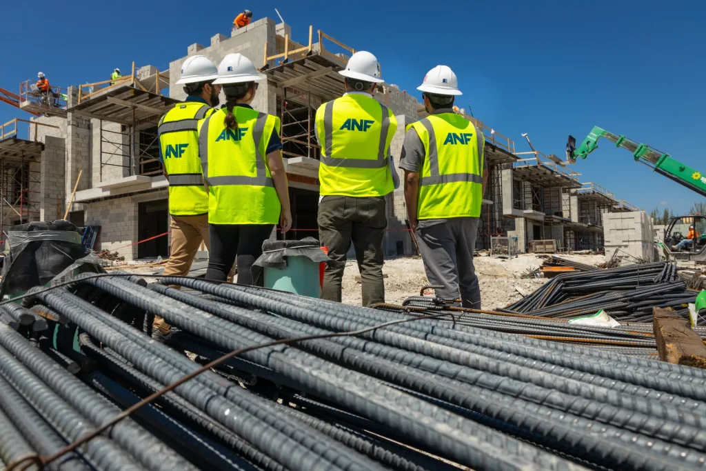 ANF construction management team overseeing an active jobsite